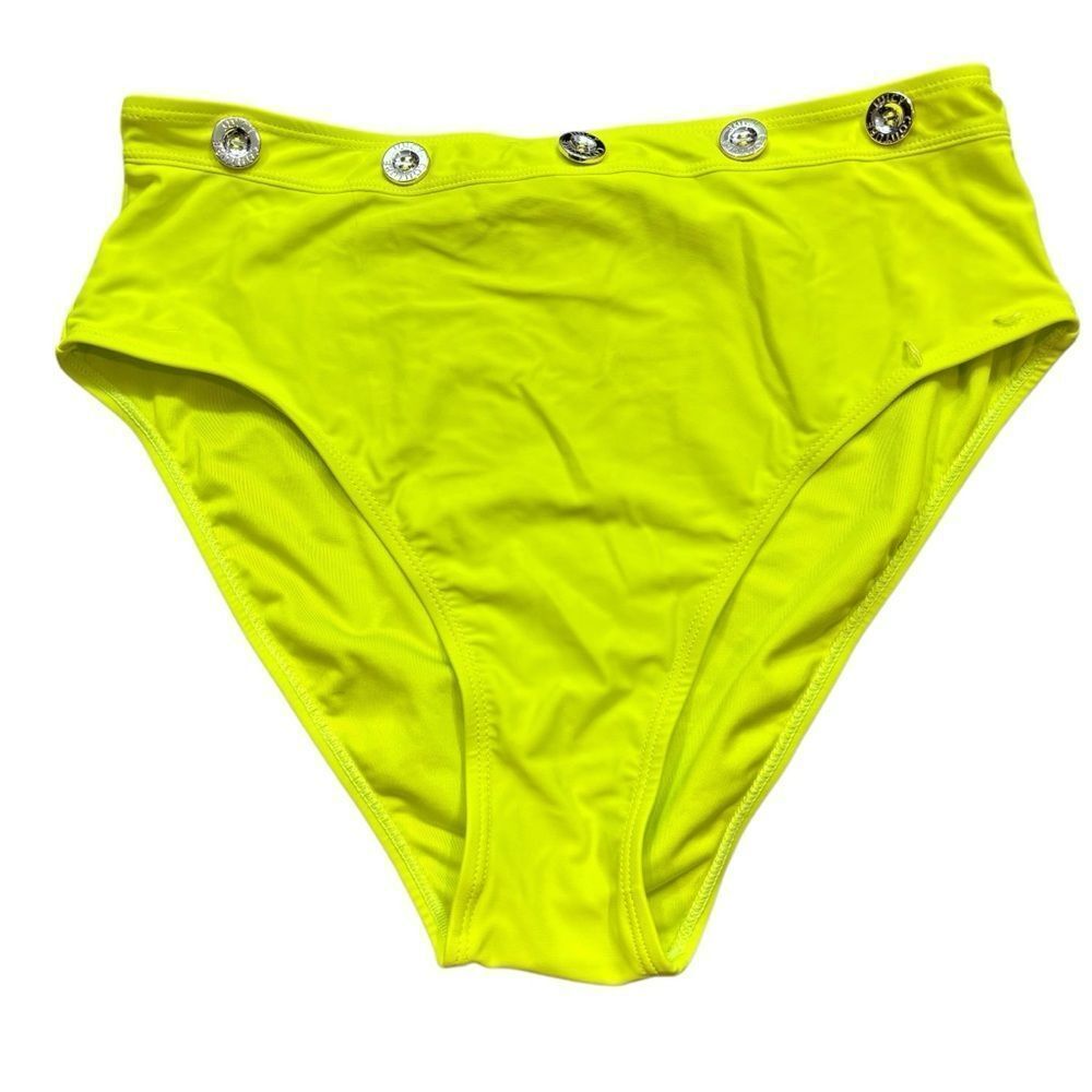 Brand new without tags Juicy Couture Neon Green High Waisted Bikini Bottoms XL